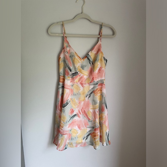 Lulus Painterly Blush Strapless Mini Dress Size Small - Picture 1 of 6